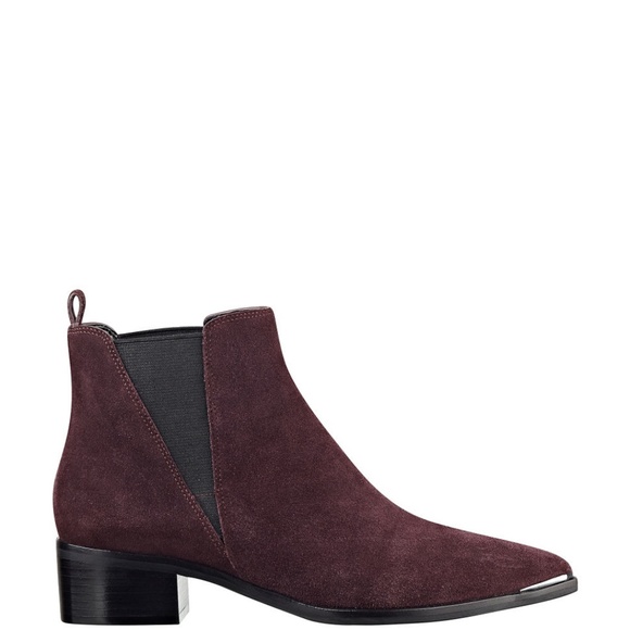 Marc Fisher Shoes - Marc Fisher Yale Suede Ankle Boots Burgondy Size 7